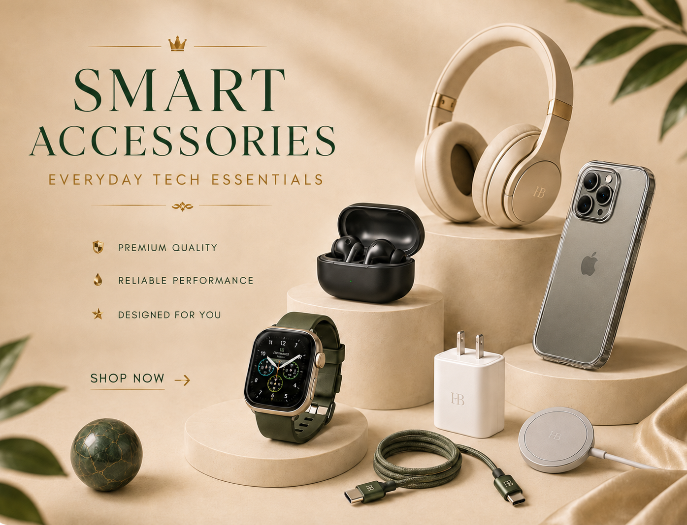 Mobile accessories: power banks, earbuds and chargers